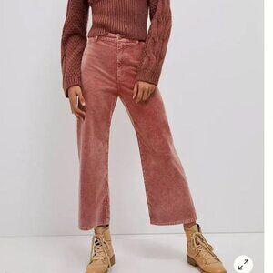 Anthropologie Pilcro High Rise Cropped Wide Leg Corduroy Pants Size 29
